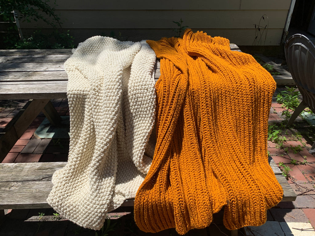 Hand Knit Blankets and Throws